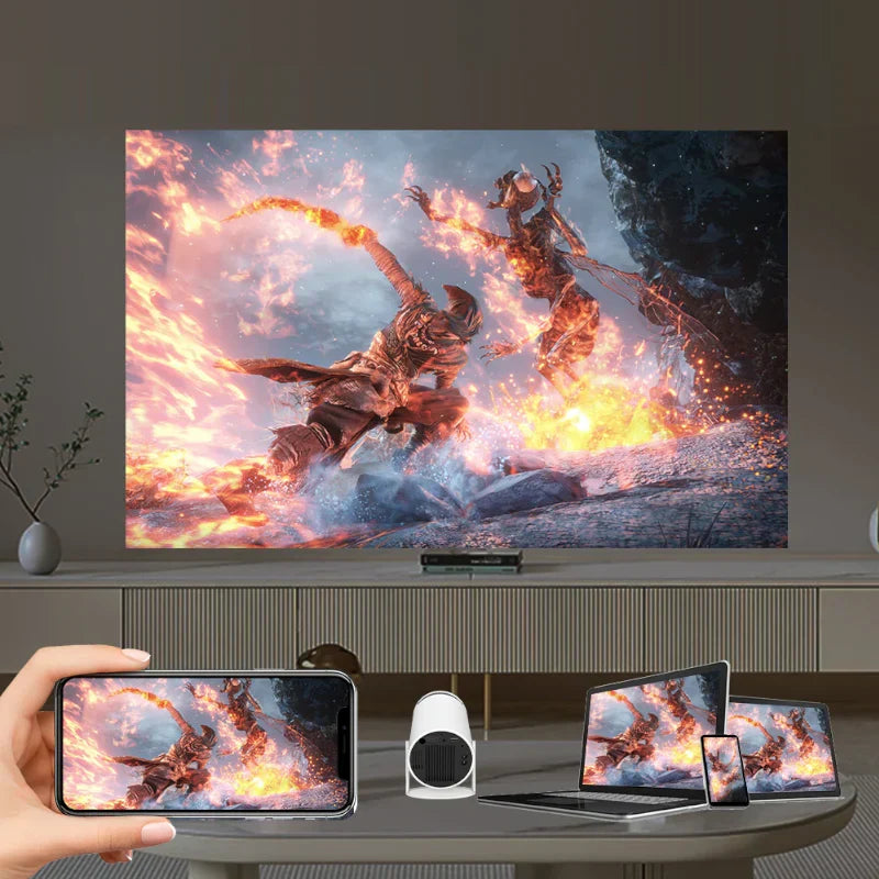 Projetor Portátil HY320 Pro 4K - Promoção de Agosto
