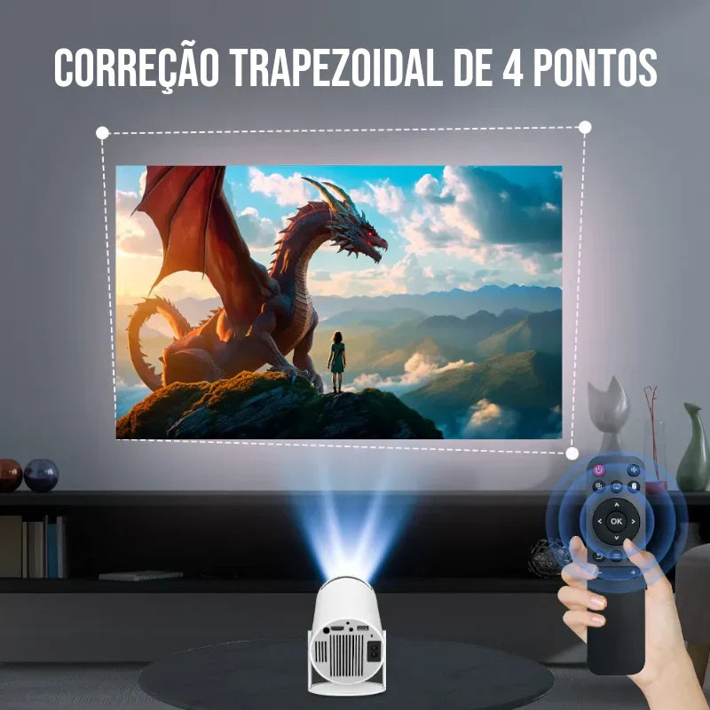 Projetor Portátil HY320 Pro 4K - Promoção de Agosto