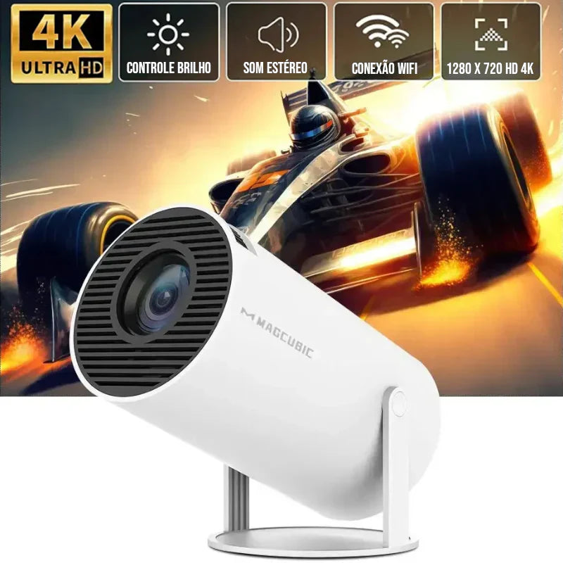 Projetor Portátil HY320 Pro 4K - Promoção de Agosto